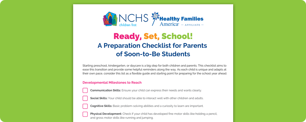NCHS School Preparation Checklist for Parents cover image
